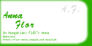 anna flor business card